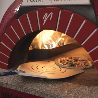 GI Metal AN-37RF Linea Napoletana Aluminium Rectangular Perforated Pizza Peel